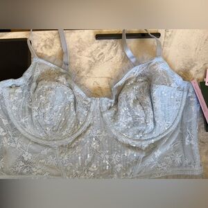 wild fable Light Blue Lace Sequin Bra size Large